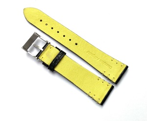 Dernier design tendance pour professionnel Bracelet de montre en cuir d'alligator véritable noir mat de 20mm Tannage végétal - Product Image 4