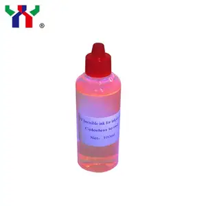 קרס ממס מבוסס UV Invisible דיו עבור מדפסת, אדום/אדום, 100ml/בקבוק