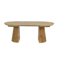 Table à manger ovale moderne du milieu du siècle Design minimaliste simple pour hôtel Restaurant bureau salon de thé meubles Stable