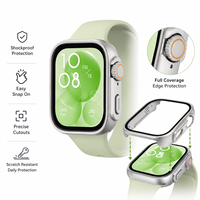 Étui de protection intégral en plastique antichoc pour montre connectée, compatible avec la charge directe et anti-traces de doigts, style ultra moderne