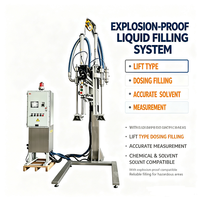 Machine de remplissage semi-automatique pour fûts IBC, adaptée aux solutions d'AdBlue, d'hypochlorite de sodium, aux solvants au chlore liquides ou aux produits visqueux.