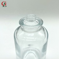 Nouveau design, flacon de parfum en cristal de 30, 50, 100 ml, flacon de parfum unique, flacon de parfum en verre avec bouchon en forme de boule dorée brillante