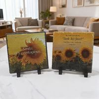 Plaques photo en ardoise vierges pour sublimation et gravure UV, personnalisables avec logo et motifs, pour transfert thermique, sous-verres et assiettes, vente en gros