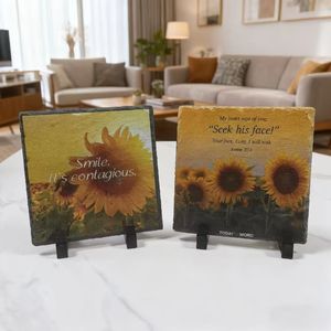 Bán buôn biểu tượng tùy chỉnh mô hình UV in ấn Slate thăng hoa khắc UV khoảng trống ảnh Slate cho truyền nhiệt đế lót ly tấm - Product Image 6