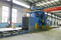 Machine de sablage à convoyeur à rouleaux pour le nettoyage de surfaces de plaques d'acier et de poutres en H – Équipement de nettoyage par sablage