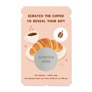 Promoción Black Friday Business Store Scratch off Card Tarjeta de cupón de descuento Scratch-off Premios ganadores Scratch Ticket - Product Image 1