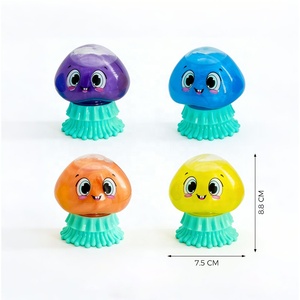 Jouet à presser anti-stress fantaisie 4 couleurs, modèle pieuvre mignonne à faire soi-même, avec slime sensoriel doux - Product Image 2