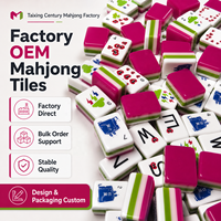 Tuiles de Mahjong en Acrylique Personnalisables Funky Trade en Forme de Cœur, 4 couches, 160 tuiles, Gravées de Luxe, Cadeaux Professionnels pour Amis et Famille