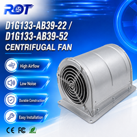 Ventilador de Refrigeración Original Alemán EC Drive D1G133-AB39-22 48V DC 105W 2.8A, Motor Duradero con Conversor de Frecuencia para Ventilación