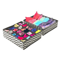Vente en gros pliable Table de cuisine placard armoire soutien-gorge chaussettes sous-vêtements organisateur boîte de rangement tiroir séparateurs