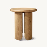 Table basse ronde en bois de chêne de luxe de conception unique et moderne de haute qualité pour le salon, meubles de maison