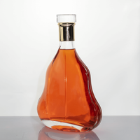 Personnalisé Degin 1000ml Super Flint Bouteille En Verre Gourde Forme Rhum Gin Tequila Vodka Brandy Bouteille En Verre Avec Bouchon LGG-071