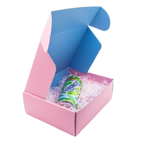 Boîtes postales d'expédition en carton ondulé rose clair avec logo personnalisé pour petites entreprises emballage de sous-vêtements