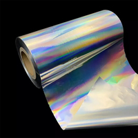 Rouleau de film vinyle adhésif permanent holographique argenté et chromé