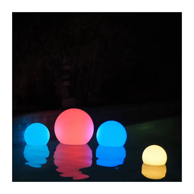 Luces de bola planas LED flotantes recargables para piscina