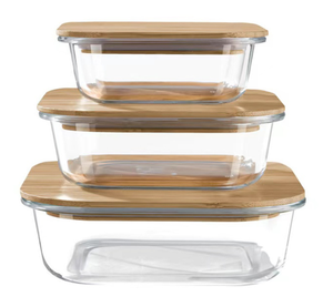 Bols de mélange en verre-bols d'emboîtement-bols en verre pliables mignons avec couvercles stockage des aliments-5 verres sûrs pour micro-ondes - Product Image 6