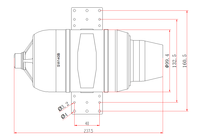 Moteur turbojet de haute qualité 14 kg 140NThrust Moteur d'avion Moteur de modèle RC SW140 B