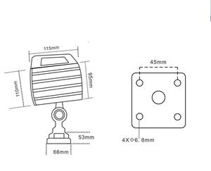 Lampe de travail LED à lumière froide réglable 24V 7W IP68 en alliage d'aluminium à bras court pour machines industrielles et <span class=keywords><strong>ateliers</strong></span> de fraisage CNC - Product Image 4