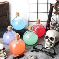 Bouteilles en verre décoratives de 250ml avec bouchons en liège Potion ronde pour accessoires de décoration de bricolage vente en gros