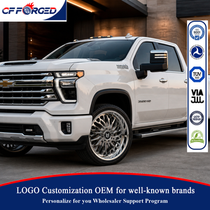 Jantes de camion forgées <span class=keywords><strong>JR</strong></span> Custom Water Polished <span class=keywords><strong>20</strong></span> 22 24 pouces à rebord profond pour Chevrolet Silverado 3500 HD High Country Luxury Pickup - Product Image 6