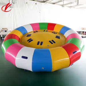 Inflatable banana boat yacht flying fish water disco motor boat toy rhubarb duck slide water rotating gyroscope