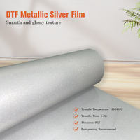 SUBLISTAR Film DTF en feuille d'argent métallisé de qualité supérieure (60CM * 100M), impression par transfert direct sur film à froid pour les logos emblématiques