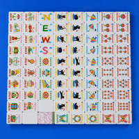 Jeu de Mahjong Américain Thème Animaux de Compagnie de Luxe, Tuiles Modernes en Acrylique, Portable, Écologique, Dos Rose Nacré, Tuiles Joker Colorées, Social
