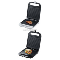 Gaufrier belge fixe AOJA quatre empreintes avec plaques triangulaires, en forme de donut, en forme de fleur et en forme de noix, en acier inoxydable 1500W