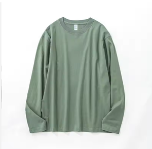 เสื้อยืดคอกลมแขนยาวผู้ชาย พิมพ์ลายด้านหน้า โลโก้สั่งทำ ผ้าฝ้ายถัก 100% สีพื้น ทรงปกติ สวมใส่สบาย ระบายอากาศได้ดี - Product Image 5