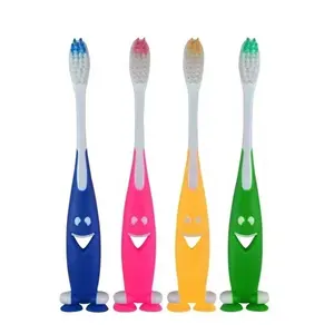 smiling face kids toothbrush suction