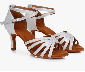 Scarpe da ballo da sala DanceLife L3003 di lusso con tacco da 5 cm/7 cm per allenamento di danza latina e balletto da donna, tomaia in PU/raso, vera pelle - Product Image 1