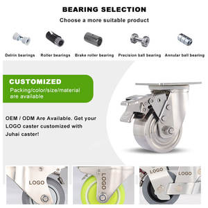 Massiver Edelstahl Hochleistungs-Rollen maschinen ausrüstung Transport Lenk rollen räder 4 "5" 6 "8" - Product Image 5