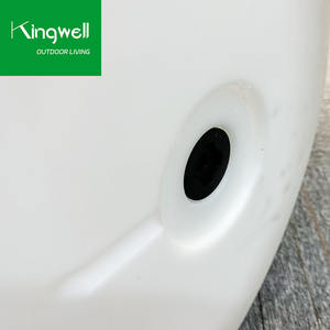 تصميم بسيط حوض سباحة خفيف الوزن من البلاستيك كراسي استلقاء للشمس بيضاء للفناء - Product Image 4