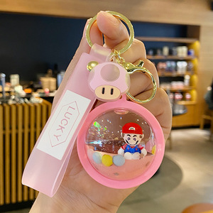 Cặp vợ chồng xe Keyring Ba lô Mặt dây chuyền tinh tế lỏng Móc chìa khóa dễ thương phim hoạt hình siêu mát mẻ trôi chai cậu bé Keychain - Product Image 5