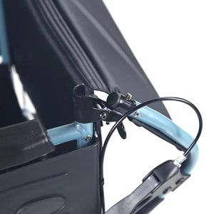 كرسي متحرك يدوي من الفولاذ الطبي الفيزيائي من المصنع مع مطلي بالكروم قابل للطي - Product Image 4
