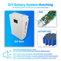 Kit DIY pour la maison : Boîtier de batterie LiFePO4 prismatique 51,2 V 100 Ah 5 kW avec support en acier inoxydable pour stockage d'énergie domestique