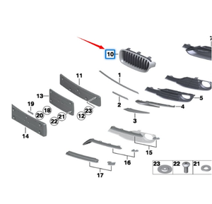 51137255412 adecuado para <span class=keywords><strong>BMW</strong></span> W3 <span class=keywords><strong>serie</strong></span> F30 rejilla negra - Product Image 4