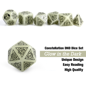 Ensemble de dés en résine, lot de 7 pièces de grande taille 25mm, brillent dans la nuit, pour cordon et donuts, vente en gros - Product Image 5