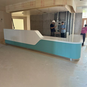 Escritorio de Estación de Enfermería de Acero Electrolítico Personalizado SFD-B001, Mesa de Trabajo en Forma de L para Consultorio Médico, Muebles de Oficina - Product Image 1