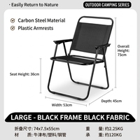 Chaise de camping pliante de qualité commerciale, robuste, en acier au carbone, pour l'extérieur, type Kermit, vente en gros, directement de l'usine