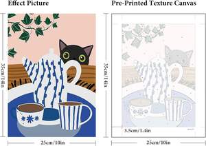 Kit de <span class=keywords><strong>peinture</strong></span> par numéros pour adultes débutants, thème <span class=keywords><strong>chat</strong></span>, <span class=keywords><strong>peinture</strong></span> <span class=keywords><strong>acrylique</strong></span> DIY, <span class=keywords><strong>chat</strong></span> noir, <span class=keywords><strong>peinture</strong></span> par numéros sur toile sans cadre, ensemble d'art pour la maison - Product Image 4