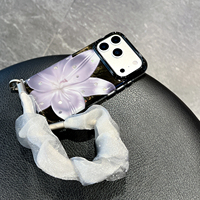 Coques de téléphone tendance à motif feuille d'or et fleurs de lys de qualité supérieure pour iPhone 17 Pro Max, sacs pour Apple 16 Pro, ordinateurs portables 15 pouces