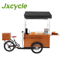 Vélo-café mobile électrique à pédales, vélo de rue pour la vente de nourriture, moteur 500W avec toit supérieur