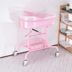 Medical Grade Plastic Transparent Bassinet Basket Baby <strong>Crib</strong> Trolley CE ISO Certified Stainless Steel/ABS Hospital Customizable - Product Image 4