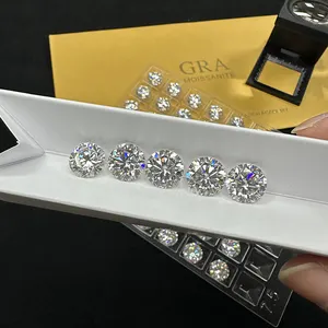 Galaxy Jewelry GRA Moissanite Diamond Stones DEF Color VVS1 Loose Moissanite Lab Grown Diamonds Round Shape Hot Sale