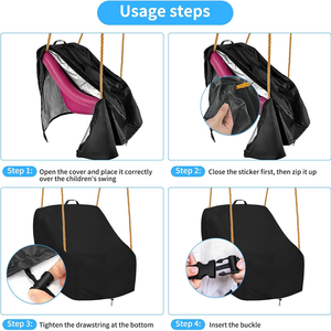 Funda para columpio infantil de exterior, adecuada para columpios de patio y jardín, tela Oxford 420D, impermeable y resistente a los rayos UV - Product Image 6