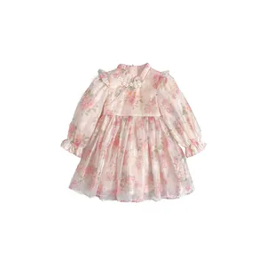 Распродажа, газовая юбка с цветами мечты, юбка принцессы для девочек, платье макси для От 2 до 10 лет