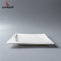 Assiette en porcelaine blanche avec logo personnalisé, design de luxe, 8-14 pouces, écologique, en stock, pour les fêtes et la maison