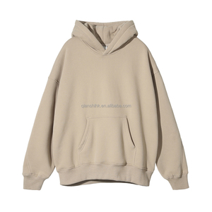 เสื้อมีฮู้ดทรงหลวมสำหรับผู้ชายเสื้อมีฮู้ดทรงหลวมมีโลโก้ที่กำหนดเองได้สำหรับทุกเพศผ้าฝ้าย100% เทอร์รี่ฝรั่งเศสไซส์ใหญ่พิเศษ - Product Image 5