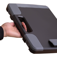 Porte-documents A4 en plastique avec calculatrice pliable par sublimation, ouverture latérale et poignée, pour infirmières et professionnels de la santé